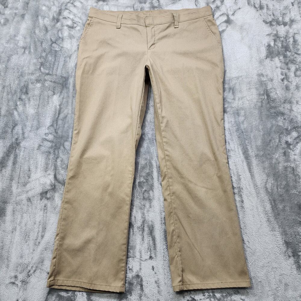Dickies Pants‎ Womens 12P PETITE Tan Khaki Stretch Twill FLEX Relaxed Fit Skater